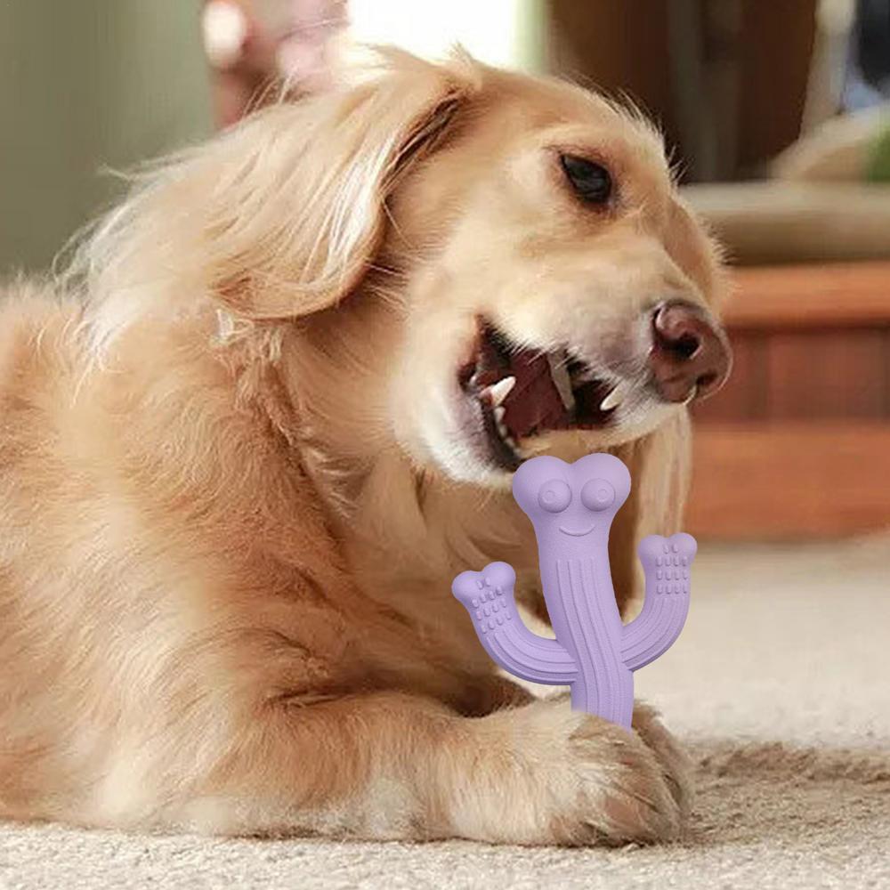 Interactive Durable Pet Chew Toy With Cactus Design